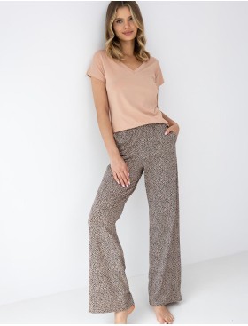Хлопковая пижама с брюками Sensis LIANA, Цвет: персиковый, Размеры: M, изображение 2