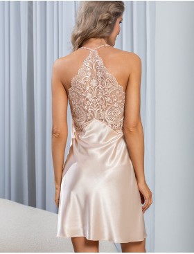 Шелковая сорочка с кружевом Mia-Amore MARJORY 3960 персик, Цвет: персик, Размеры: 2XL, изображение 2