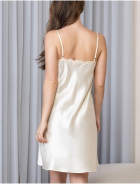 Короткая шелковая сорочка Mia-Amore MARJORY 3961 шампань, Цвет: шампань, Размеры: 2XL, изображение 2