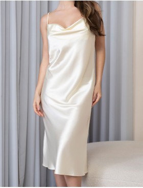 Шелковая сорочка с кружевом Mia-Amore MARJORY 3965 шампань, Цвет: шампань, Размеры: 2XL, изображение 4