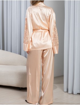 Костюм тройка из шёлка Mia-Amore MARJORY 3966 персик, Цвет: персик, Размеры: S, изображение 4