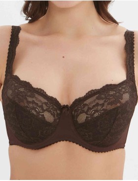 Бюстгальтер полумягкий Elli 9000 шоколад, Цвет: шоколад, Размеры: 85F