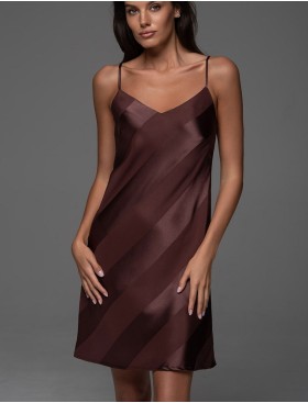 Атласная сорочка Mia-Amore ILONA 7540 шоколад, Цвет: шоколад, Размеры: 2XL