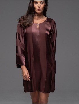 Домашняя туника Mia-Amore ILONA 7541 шоколад, Цвет: шоколад, Размеры: 2XL/3XL, изображение 3