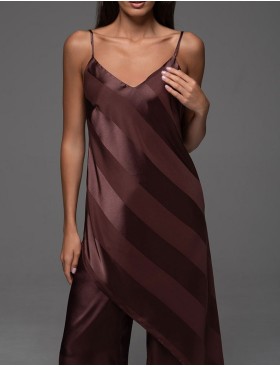 Атласный комплект Mia-Amore ILONA 7544 шоколад, Цвет: шоколад, Размеры: 2XL, изображение 3