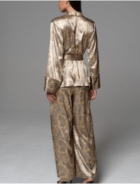 Шелковая классическая пижама Mia-Amore DALIA 4816, Цвет: мультицвет, Размеры: 2XL, изображение 3