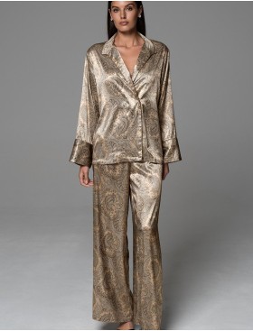 Шелковая классическая пижама Mia-Amore DALIA 4816, Цвет: мультицвет, Размеры: 2XL, изображение 4