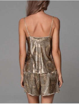 Шелковый комплект с шортами Mia-Amore DALIA 4817, Цвет: мультицвет, Размеры: 2XL, изображение 2