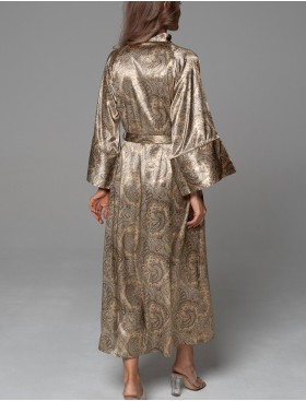 Длинный шелковый халат Mia-Amore DALIA 4819, Цвет: мультицвет, Размеры: 2XL/3XL, изображение 2