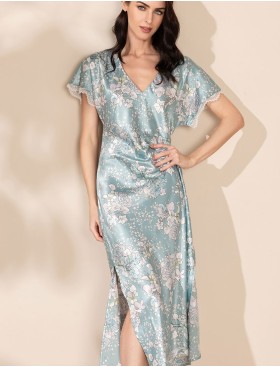 Длинное платье-сорочка Mia-Amore AIRIS 4317, Цвет: нежно-бирюзовый, Размеры: 2XL