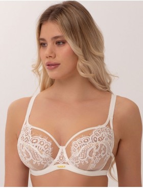 Мягкий бюстгальтер с кружевом Subtille MARTA MILK soft, Цвет: молочно-белый, Размеры: 65F, изображение 3