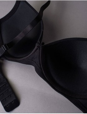 Бюстгальтер пуш-ап без косточек Sielei NATURAL COTTON 1456 nero, Цвет: nero (черный), Размеры: 70B, изображение 4