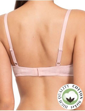 Бюстгальтер пуш-ап без косточек Sielei NATURAL COTTON 1456 rosa melange, Цвет: rosa melange (розовый), Размеры: 80B, изображение 2