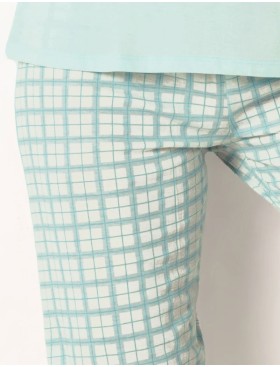 Пижама из хлопка Sielei CHERRY LOVE CH12 acqua, Цвет: acqua (голубой), Размеры: XL, изображение 2