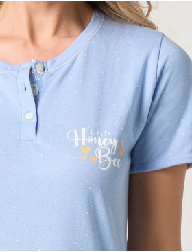 Комплект футболка с капри Sielei DAISY DA11, Цвет: indaco/giallo (индиго/желтый), Размеры: L, изображение 2