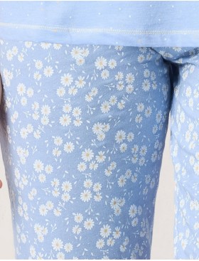 Комплект футболка с капри Sielei DAISY DA11, Цвет: indaco/giallo (индиго/желтый), Размеры: L, изображение 4