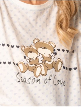 Короткая сорочка-футболка Sielei LOVER LO41 mosto, Цвет: mosto (винный), Размеры: S, изображение 3