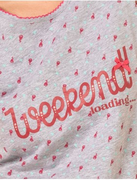 Пижама с брюками-капри Sielei WEEKEND WK10 ciliegia, Цвет: ciliegia (вишневый), Размеры: 2XL, изображение 2