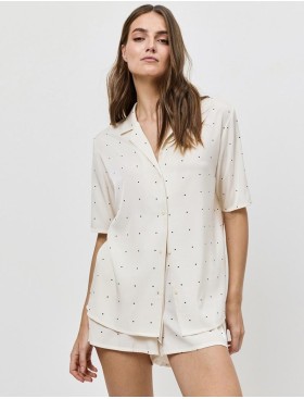 Пижама женская с шортами Aruelle ALBA, Цвет: экрю, Размеры: XS