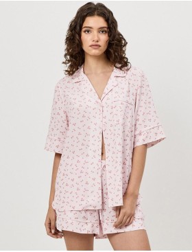 Женская пижама с шортами Aruelle BLOSSOM, Цвет: светло-розовый, Размеры: XS