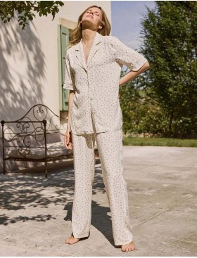 Пижама с брюками Aruelle CAPRIELLE, Цвет: бледно-жёлтый, Размеры: XS, изображение 4