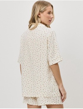 Пижама с шортами Aruelle CAPRIELLE, Цвет: бледно-жёлтый, Размеры: XS, изображение 2