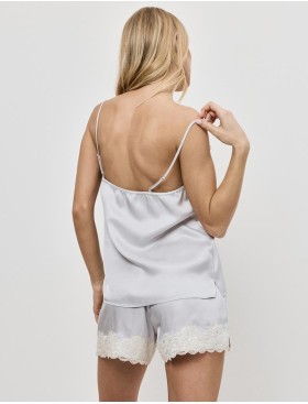 Пижама из атласной вискозы Aruelle EDEN, Цвет: светло-серый, Размеры: XS, изображение 2