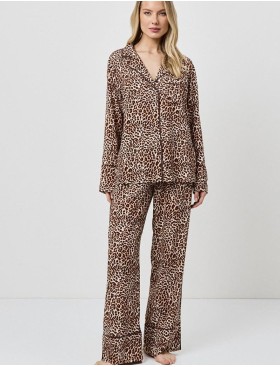 Леопардовая пижама с брюками Aruelle LIOR, Цвет: леопард, Размеры: XS, изображение 2