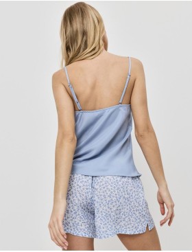 Пижама из топа и шорт Aruelle LULLA, Цвет: светло-голубой, Размеры: XS, изображение 2