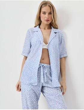 Пижама женская с брюками Aruelle LULLABY, Цвет: светло-голубой, Размеры: XS