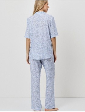 Пижама женская с брюками Aruelle LULLABY, Цвет: светло-голубой, Размеры: XS, изображение 3