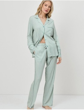Пижама с брюками Aruelle MOSS, Цвет: оливковый, Размеры: XS, изображение 2