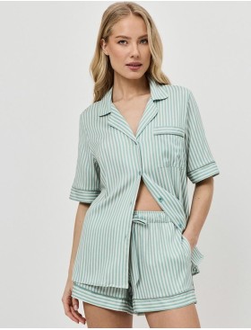 Пижама с шортами Aruelle MOSS, Цвет: оливковый, Размеры: XS