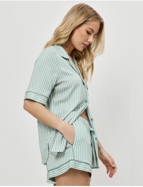 Пижама с шортами Aruelle MOSS, Цвет: оливковый, Размеры: XS, изображение 3