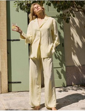 Комплект женский с брюками Aruelle SOLARA SET, Цвет: лимон, Размеры: XS, изображение 4