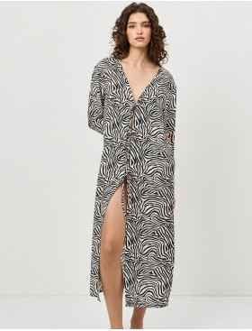 Длинное платье Aruelle SWAY, Цвет: черный/молочный, Размеры: XS, изображение 2