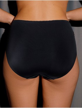 Трусы слипы высокие Fluide ГАРМОНИЯ 2045, Цвет: миндаль/черный, Размеры: L, изображение 2