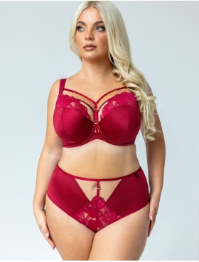 Бюстгальтер с полупоролоном Kris Line CHERRY semi-soft, Цвет: вишневый, Размеры: 85H, изображение 4
