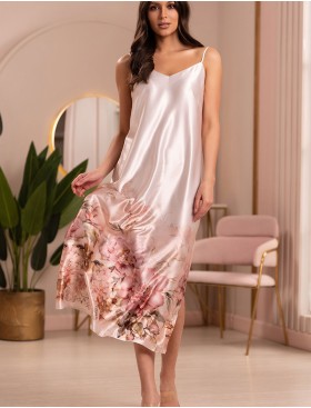 Длинная шелковая сорочка Mia-Amore ALORA 4944, Цвет: мультицвет, Размеры: 2XL, изображение 4