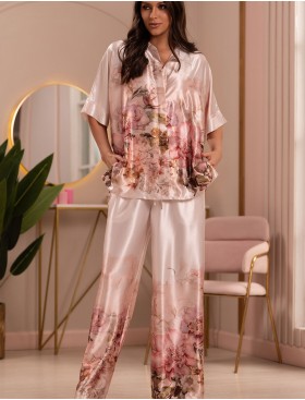 Шелковая брючная пижама Mia-Amore ALORA 4946, Цвет: мультицвет, Размеры: 2XL