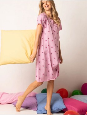 Ночная сорочка из хлопка Sielei PICNIC PC26 rosa, Цвет: rosa (розовый), Размеры: XL