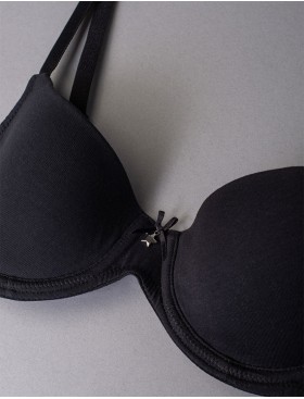 Бюстгальтер на поролоне Sielei NATURAL COTTON 1428 nero, Цвет: nero (черный), Размеры: 70B, изображение 3