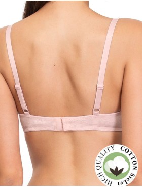 Бюстгальтер на поролоне Sielei NATURAL COTTON 1428 rosa melange, Цвет: rosa melange (розовый), Размеры: 75B, изображение 2