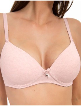 Бюстгальтер на поролоне Sielei NATURAL COTTON 1428 rosa melange, Цвет: rosa melange (розовый), Размеры: 75B