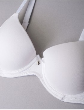 Бюстгальтер на поролоне Sielei NATURAL COTTON 1428 bianco, Цвет: bianco (белый), Размеры: 70B, изображение 3