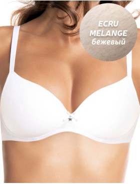 Бюстгальтер пуш-ап без косточек Sielei NATURAL COTTON 1456 ecru melange, Цвет: ecru melange (светло-бежевый), Размеры: 75B