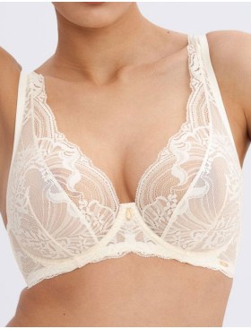Кружевной бюстгальтер Alles PURE ROMANTIC M Bralette vanilla, Цвет: кремовый, Размеры: 65D