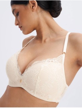 Бюстгальтер пуш-ап без косточек Alles PURE ROMANTIC super P-UP vanilla, Цвет: кремовый, Размеры: 65C, изображение 3