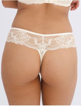 Кружевные стринги Alles PURE ROMANTIC stringi vanilla, Цвет: кремовый, Размеры: S, изображение 2