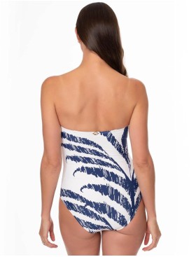 Совместный купальник бандо Jantzen JZ26256M, Цвет: тёмно-синий/белый, Размеры: XL, изображение 3